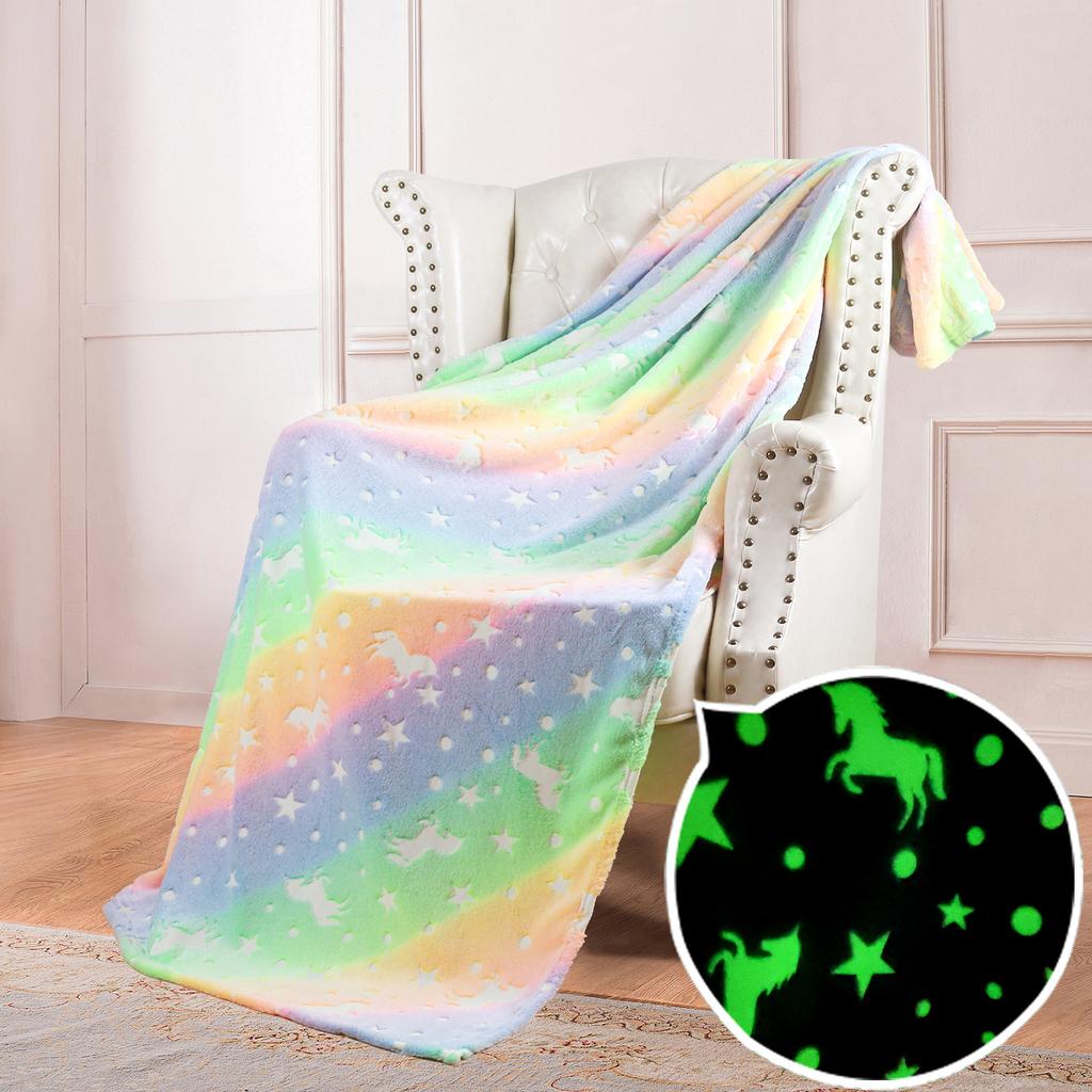 Deka Glow in the Dark Throw Deka, vzor Galaxy Stars Měkká útulná flanelová fleecová deka pro chlapce Dívky, Šedá dárková deka pro děti All Seasons