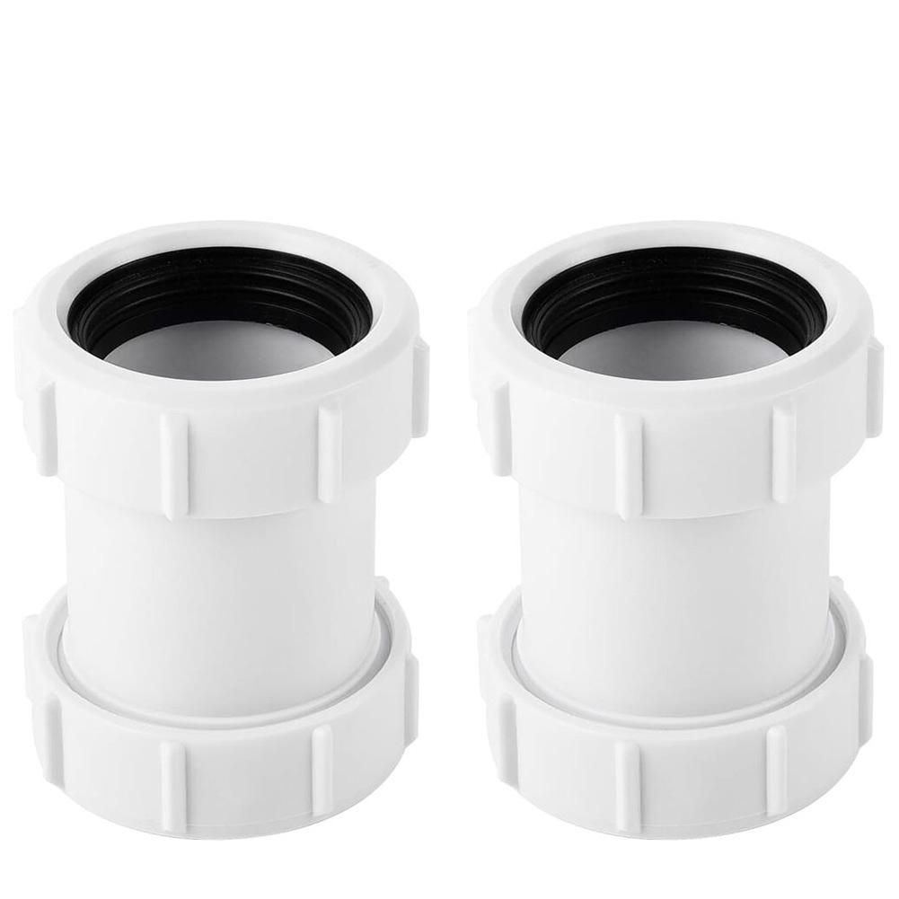 40mm PVC Straight Pipe Connector Polypropylene Hose Joiner Coupling Extension Fitting For Sink Shower Bathtub Parts Kit