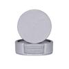 6PCS Hot Sale PU Leather Marble Coaster Drink Coffee Cup Mat Easy To Round Tea Pad Table Holder Clean Placemats Coaster Set