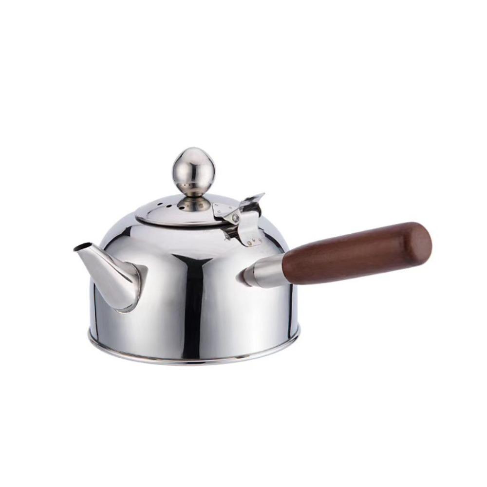 

304 Stainless Steel Tea Kettle Flat Bottom Teapot Portable Boiling Water Kettle Restaurant S серебряный