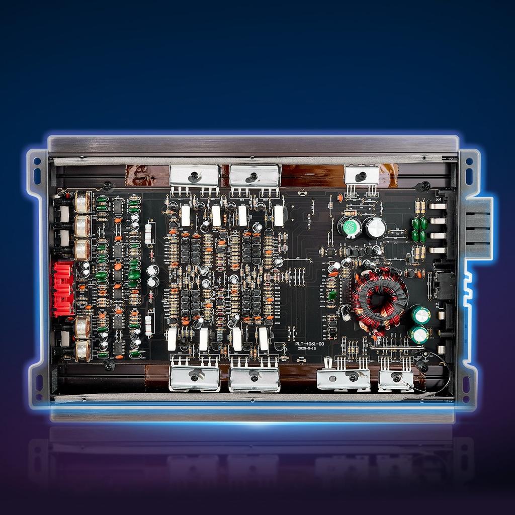 Car Audio Amplifier, 4-Channel Bridgeable Car Amplifier, Multichannel Class AB Stereo Amp, Max. 4 X 200W At 4 Ohms / 4 X 400W At 2 Ohms, High Output,