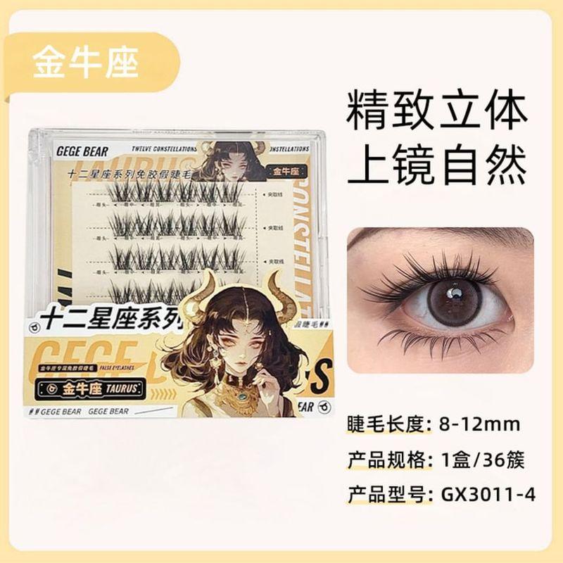 Gege Bear - Zwölf Sternbilder Klebefreie Falsche Wimpern - Stier