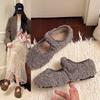 Mao Mao Shoes Female Winter New Fairy Wind Velvet Warm Cotton Shoes Flat Mary Jane Doudou Shoes
