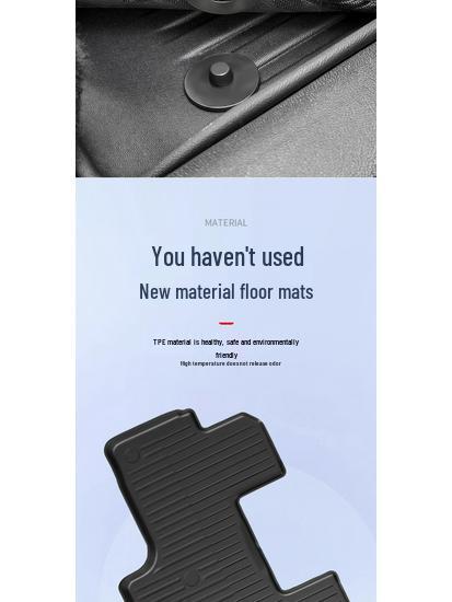 Double-Layer TPE Floor and Trunk Mats for Tesla Model Y 6-Seater - Custom Interior Accessories
