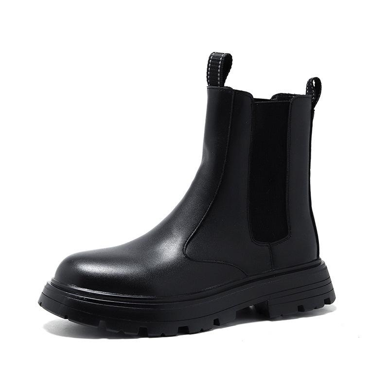 Men s British Style Mid-Calf Platform Chelsea Martin Boots 44