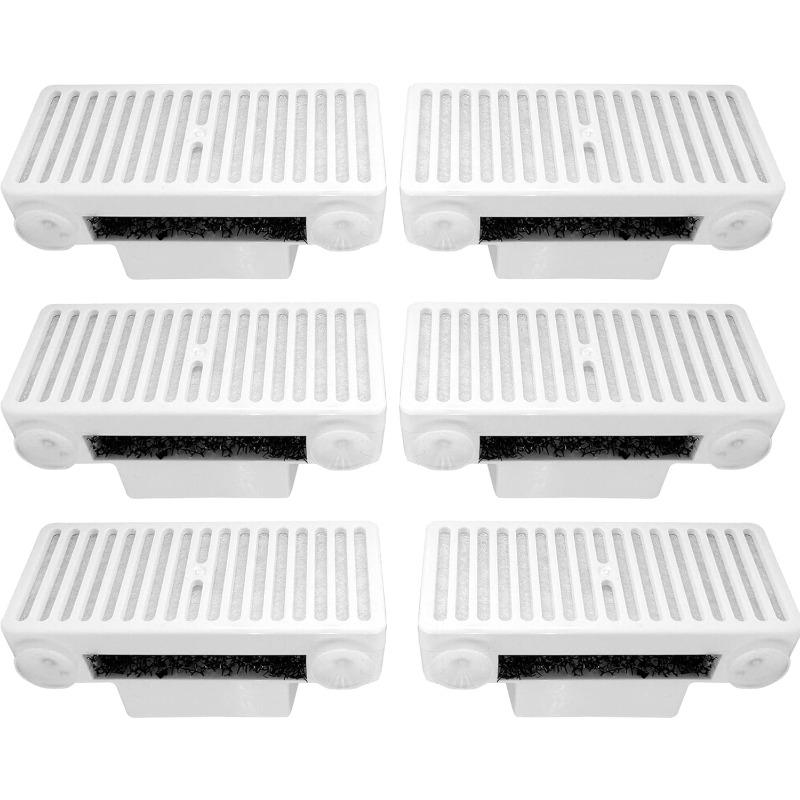 

6 Pack T-Shaped Filters Replacement Pet Water Filter, Refill Compatible with Pioneer Mini Vortex and Swan Pet Fountain