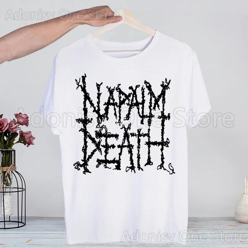 Napalm Death Trička Léto Pánské/Dámské Hip Hop Vtipný Potisk Tričko Streetwear trička Krátký Rukáv Topy