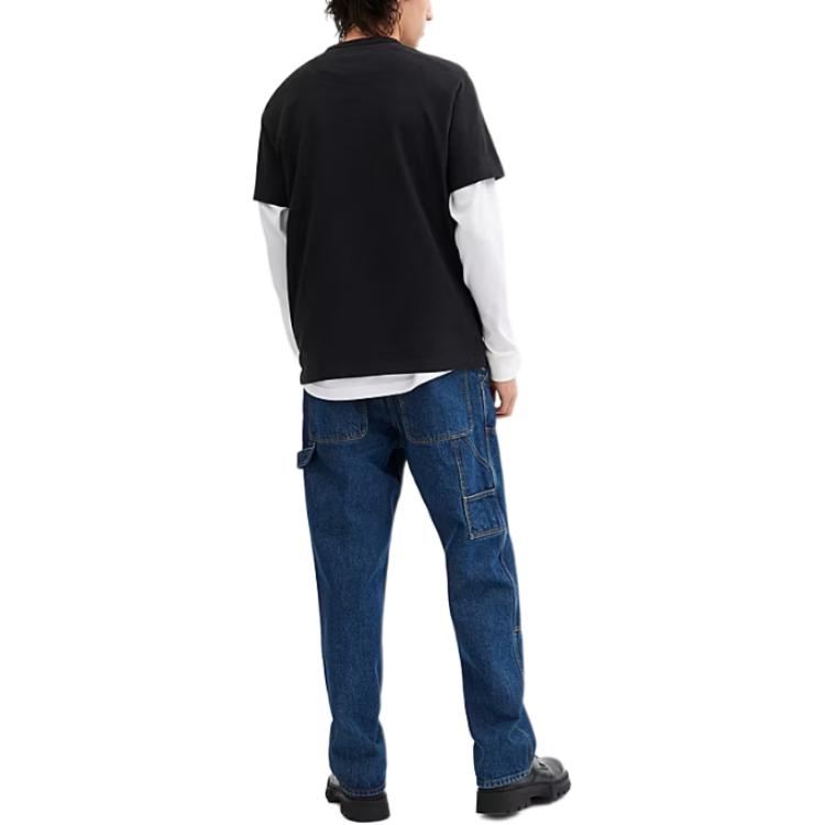 Coach Letter Pullover Round Neck Short Sleeve T-Shirt Men T-Shirts Black CZ933-BLK