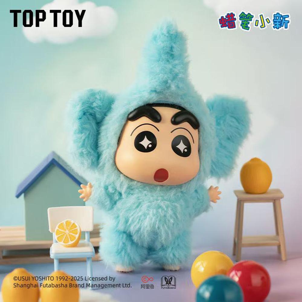 TOPTOY Neue Crayon Shin-chan Anziehparty Serie Vinylgesicht Plüsch Blind Box Niedlicher Anhänger Anime Figuren Puppe Überraschungsbox