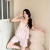 Pure Cotton Double-layer Yarn Pajamas Women's Summer New Models with Chest Pads, Floral Suspenders, Sweet Casual Vest, Loungewear