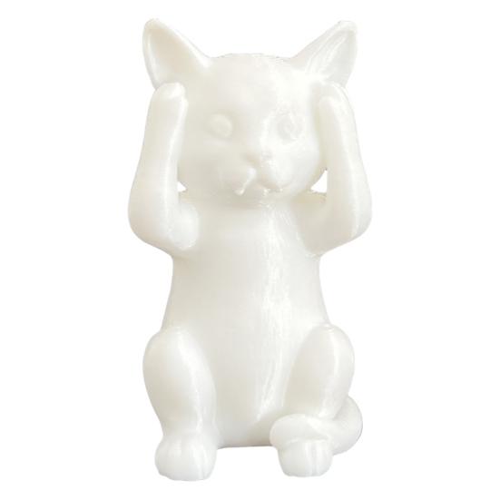 3D Printed Cat Figurine Kittens Hear Speak See No Evil Statue Miniature Cat Ornament Cat Lover Gift for Desk Shelf Cabinet Decoration