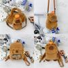 Handbag Capybara Plush With Orange Pendant Design Ugly And Cute Phone Bag
