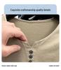 Men's Summer Crew Neck Solid Color Casual Short Sleeve T-shirt, Versatile Korean V-neck Style