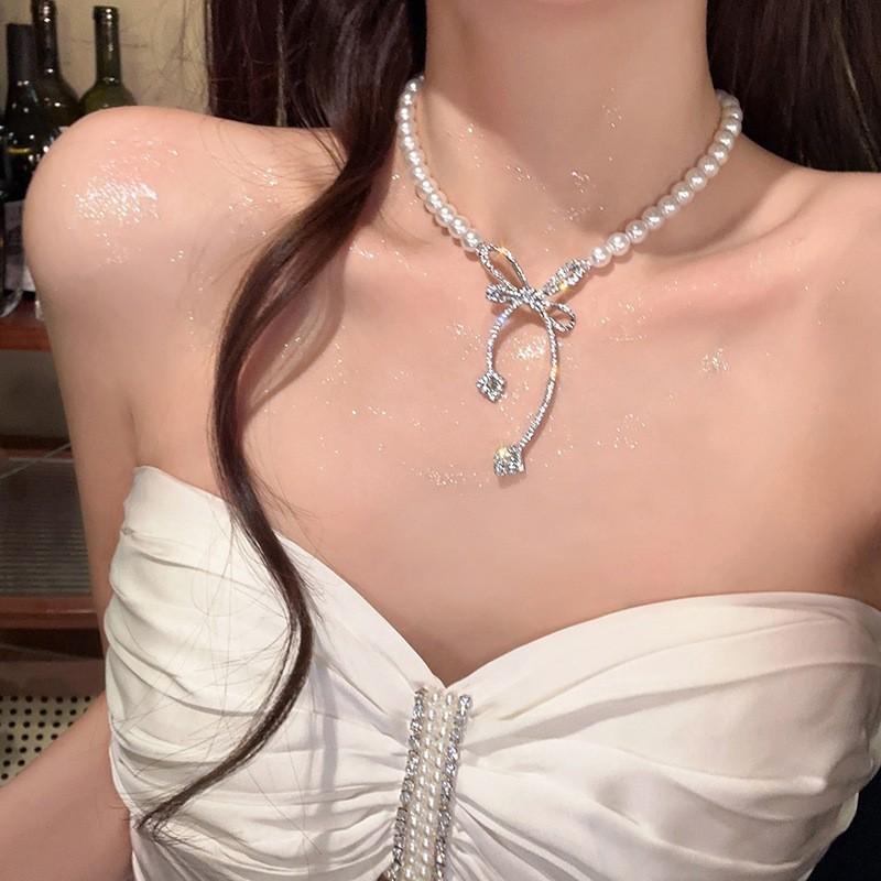 Korean fleece rope color artificial tiger's eye stone bag necklace niche design sweater chain retro necklace