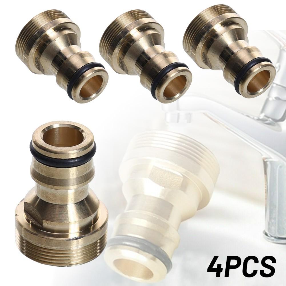 4pcs Garden Hose Quick Connect Brass Connectors M22 Female & M24 Male Threaded