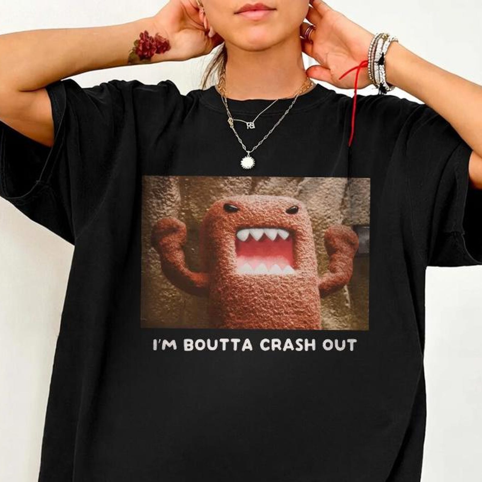 Comfort Colors® Domo I m Boutta Crash Out Shirt – Y2K Shirt,Harajuku Shirt,Kawaii Shirt,Domo Tshirt 2XL