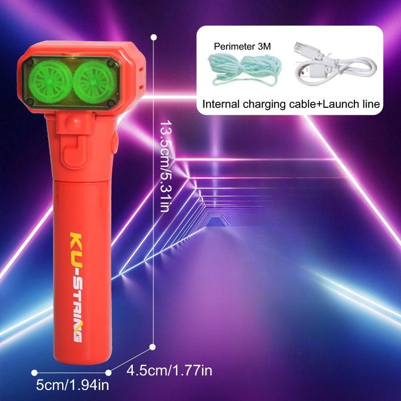 Licht Speelgoed Touw Gloeiend in het Donker Touw Touw Lanceerder Lichtgevend Draagbaar Handheld Touw Stressverlichters Speelgoed Voor Kinderen Feest Cadeaus oranje
