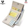 Humerpaul Ladies First Layer Cowhide Three-folding Wallet RFID Anti-theft Brush Portable Wallet Multi-card Slot Large-capacity Multi-compartment