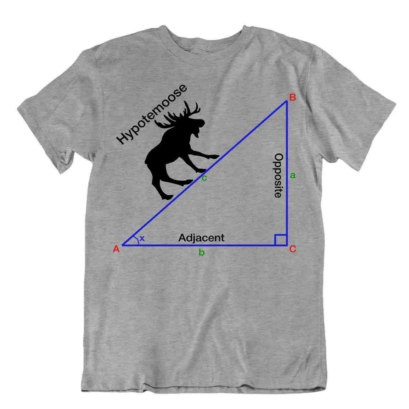 Hypotemoose Tee Math Comic Humor T-Shirt Premium Nerdy Geometry Shirt 3XL