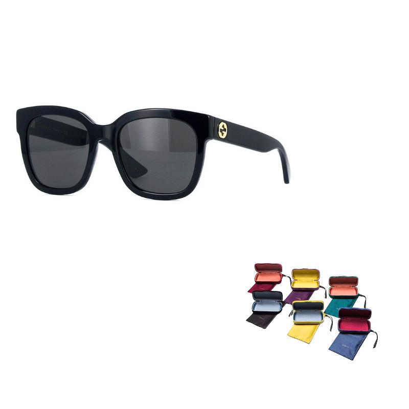 

GUCCI Simple Red and Green Webbing Square Frame Polycarbonate Round Sunglasses Unisex 54