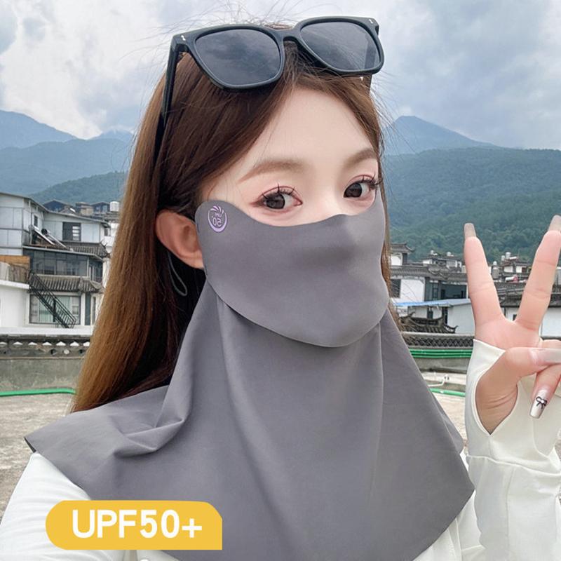 Unisex Uv Protection Outdoor Neck Wrap Cover Sports Sun Proof Bib Ice Silk Mask Face Cover Neck Wrap Cover Sunscreen Face Scarf