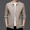 Woodpecker Men's Autumn Knitted Cardigan: Business Casual, Fashionable & Versatile for Middle-Aged Men
