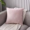 Soft Velvet Throw Pillow Cover Solid Color Sofa Pillowcase High-end Cushion Cover  Hotel