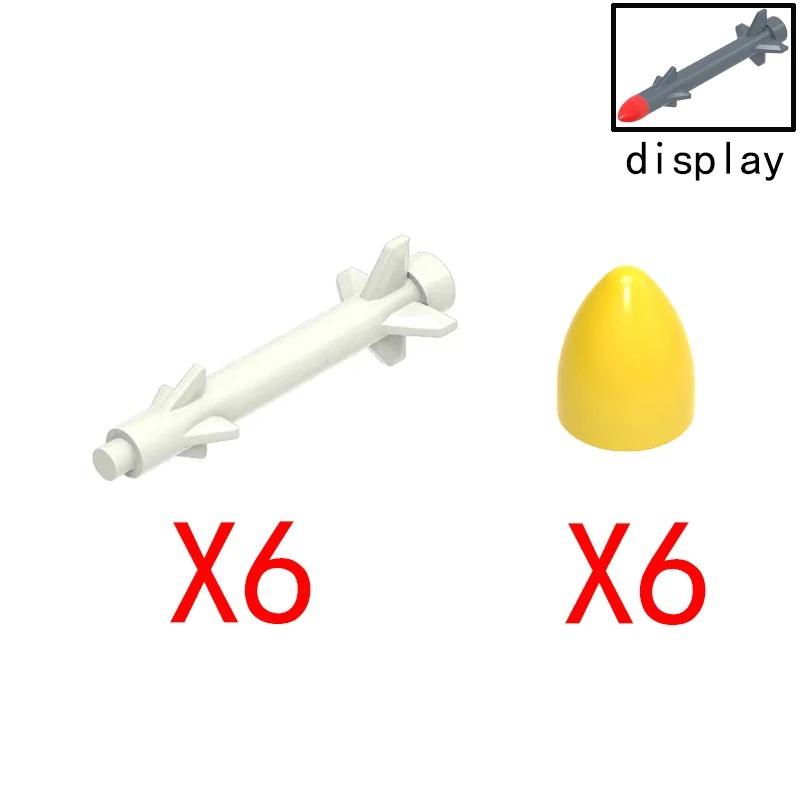 MOC Compatible Military Character Building Blocks Accessories Missile Models Fighter Jet Assembly Children's Toy Mini Brick Gift