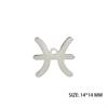 12pcs/lot Stainless Steel Zodiac Charms Horoscope Astrological Sign DIY Pendant for Necklace Bracelet Jewelry Making