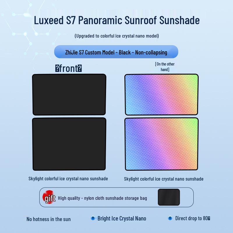 Luxeed S7 2023 Sunroof Sunshade: Ice Crystal Heat Insulation & Privacy Shield