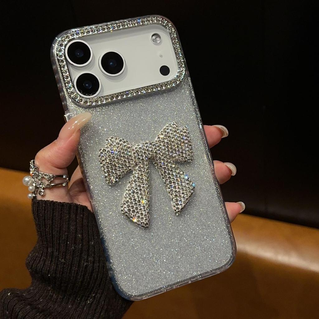 Rhinestone Glitter Bowknot Case for iPhone 17 Pro Max/15 Pro/12/11/XS
