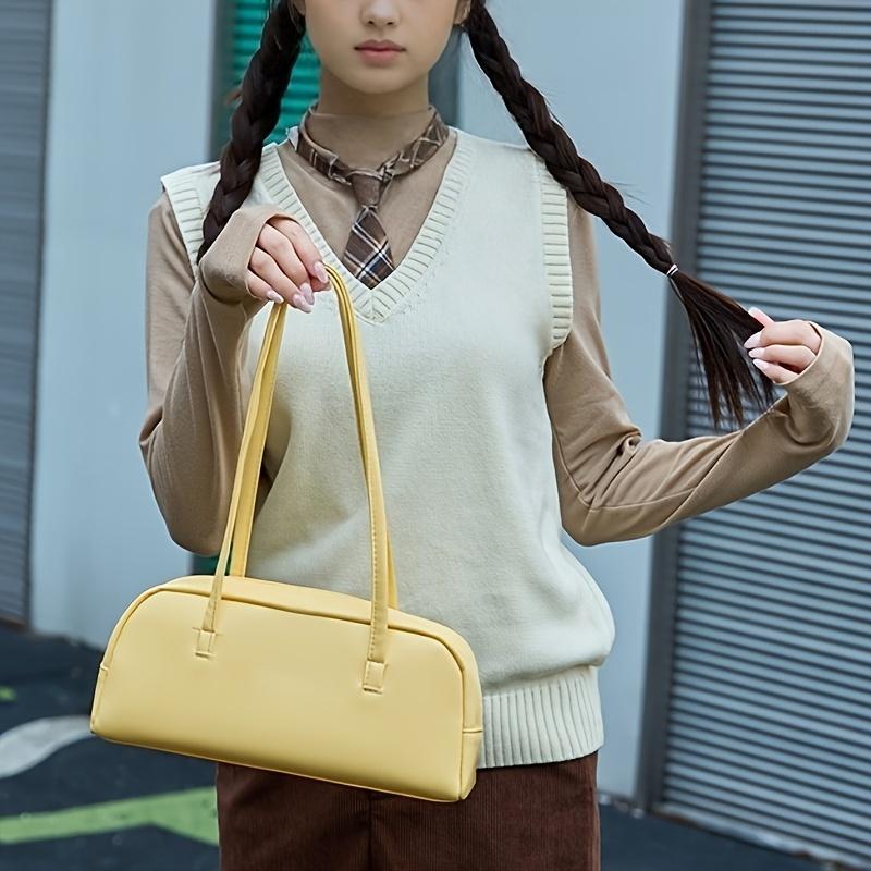 New Fashionable Tote Bag, Simple and Versatile Shoulder Bag, with Fixed Long Shoulder Strap and Zipper Closure, Perfect for Parties, Travel, and