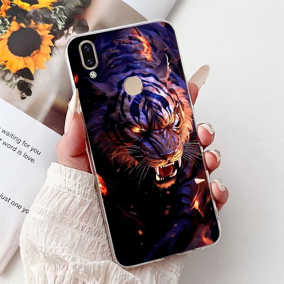 Für Vivo V9 Youth Hülle 1727 1726 Niedliche Liebesherz Bemalte Abdeckung Weiche Dünne Handyhülle Für Vivo Y85 Y89 V 9 Youth VivoV9 6GB Fundas