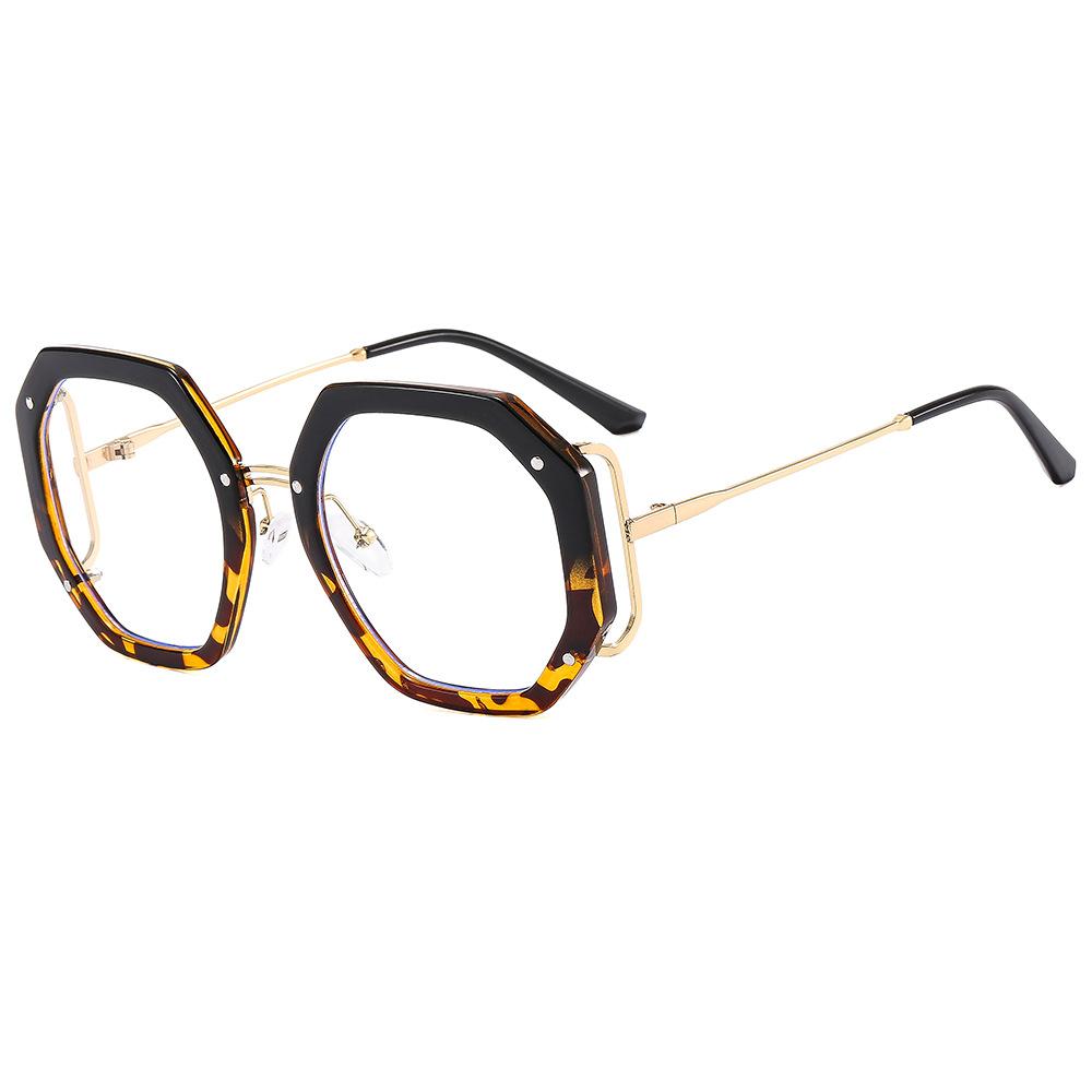 Fashion Cat Eye Sunglasses Simple Compact Frame Women's Casual Versatile Oval Thick Leg Men's Accessory Glasses