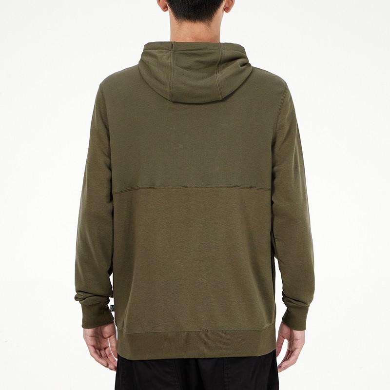 Puma Solid Color Sports Knit Drawstring Hoodie Men Tops Army-Green 846413-44