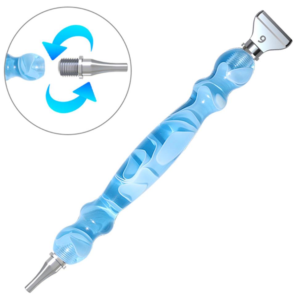 Special-shaped Resin Diamond Painting Pen Multi-placer Alloy Replacement Pen Heads Point Drill Pens Glue Clay DIY Nail Art Tool