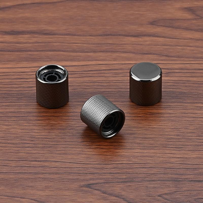 3 Piezas Metal Volumen Tono Cúpula Tapa de Perilla Potenciómetro de Guitarra Perillas de Control de Velocidad