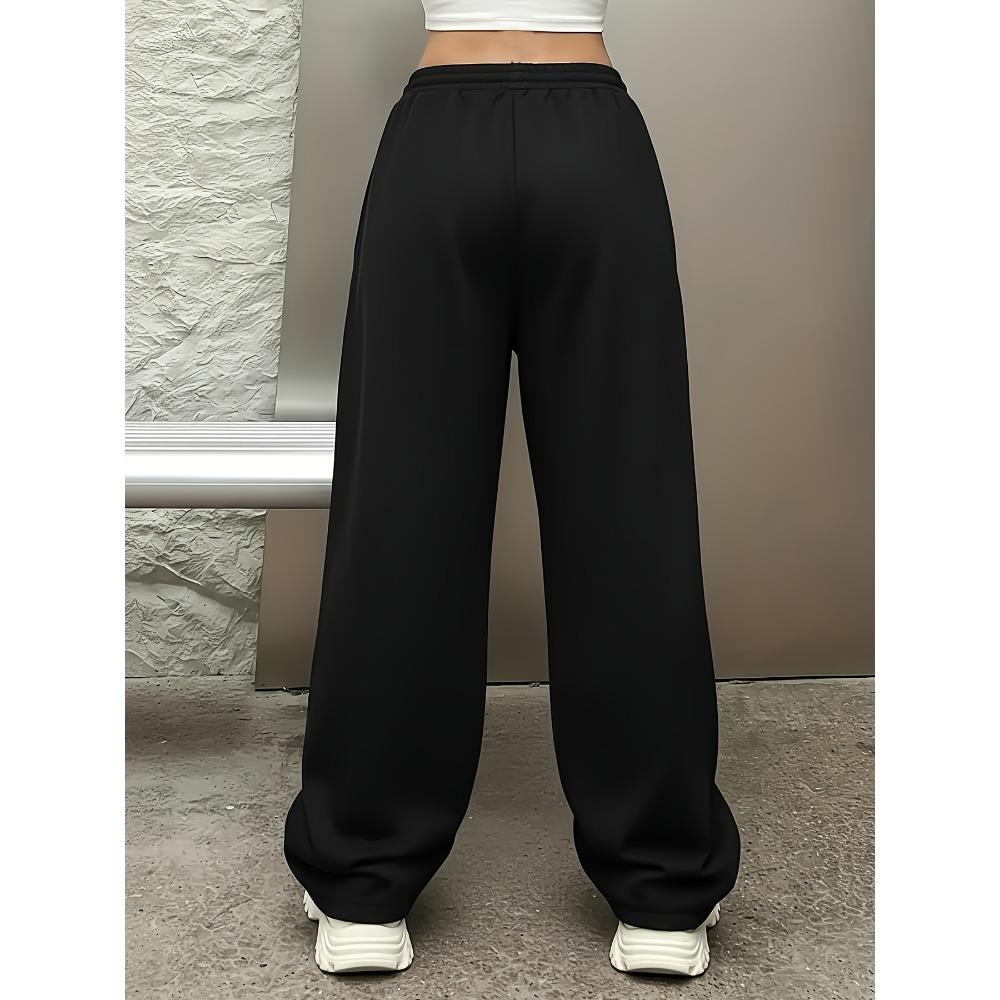 Pantalones Estilo Punk, Pantalones Deportivos con Patrón de Espinas Rojas, Pantalones Anchos Retro Y2K, Pantalones Sueltos con Cintura de Cordón