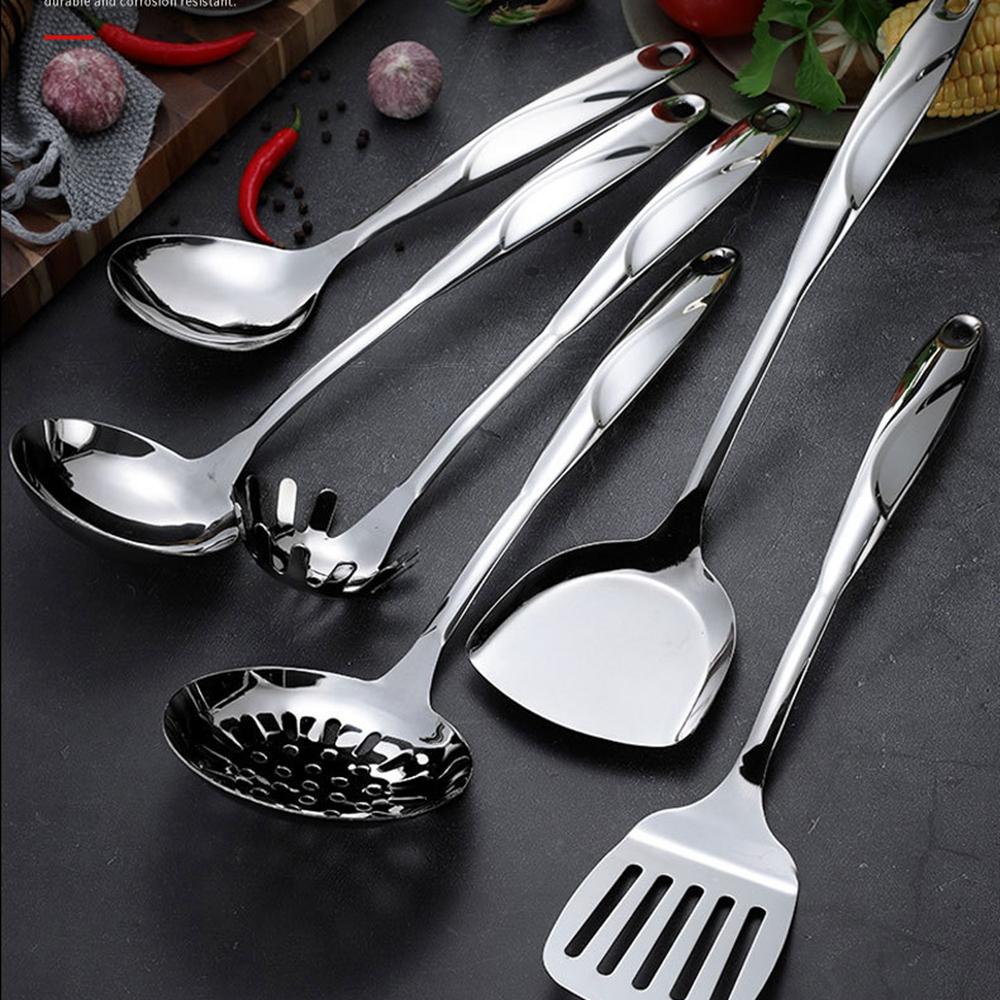 Steel Non-stick Shovel Turner Soup Spoon Spatula Pasta Server Kitchenware Cookware Kitchen Utensils