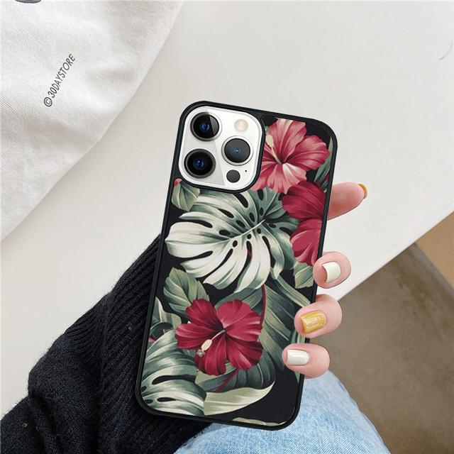 Monstera Blüte Tropische Grüne Blätter Handyhülle Cover für iPhone 17 Air 16 15 14 13 11 12 Pro Max PlusS Hülle