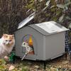 Stray Cat Houses with Mat Waterproof Winter Warm Foldable Washable Pet Cave Sleeping Beds for Outdoor Cats Small Dogs Puppies