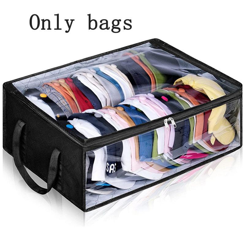 

Baseball Cap Big Storage Box, Can Hold Wide Hat Storage Bag, Suitable for Wardrobe Storage Hat Dustproof чорний