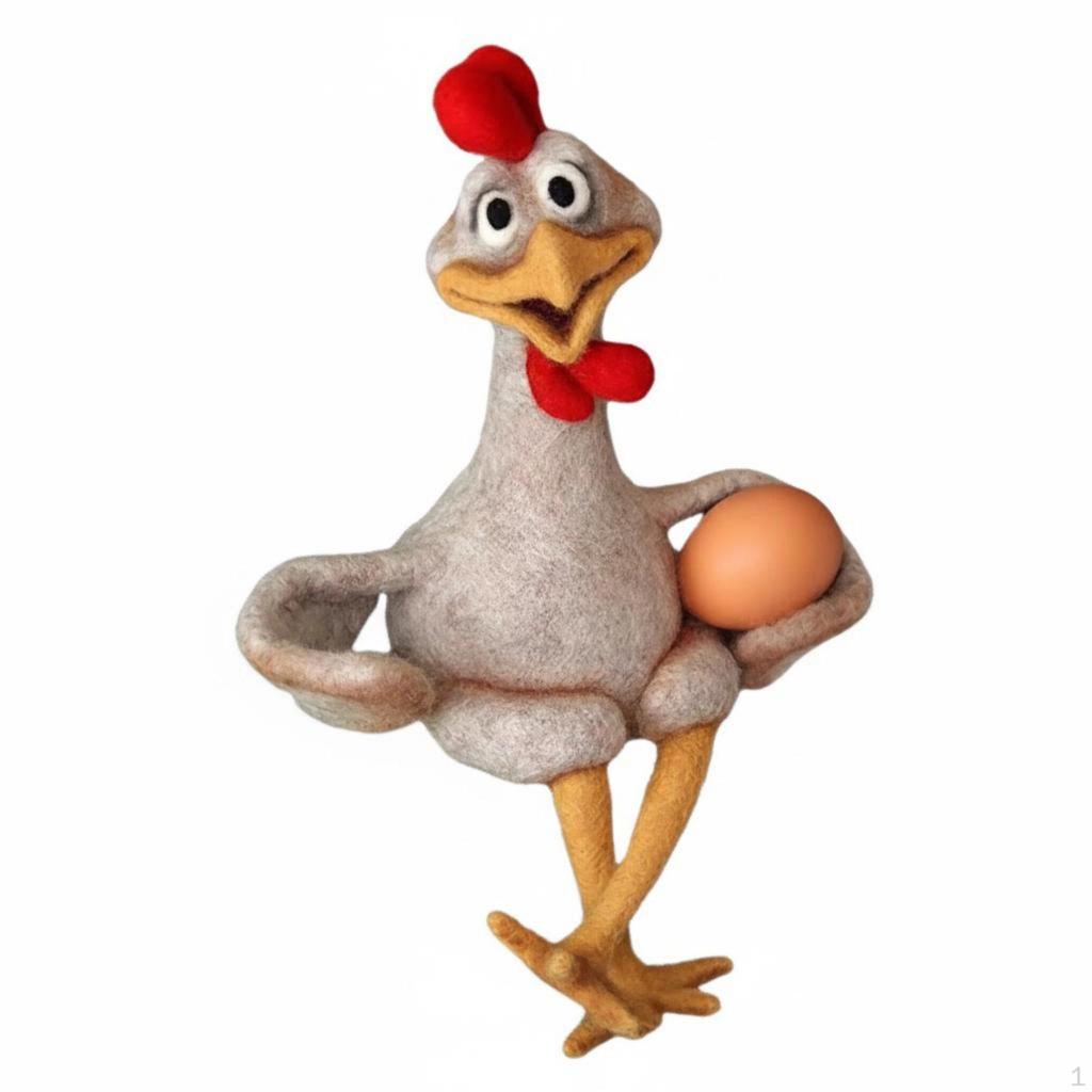 Resin Chicken Figurine Comical Statue Vintage Design Goofy for Collectors, Patio, Desktop,