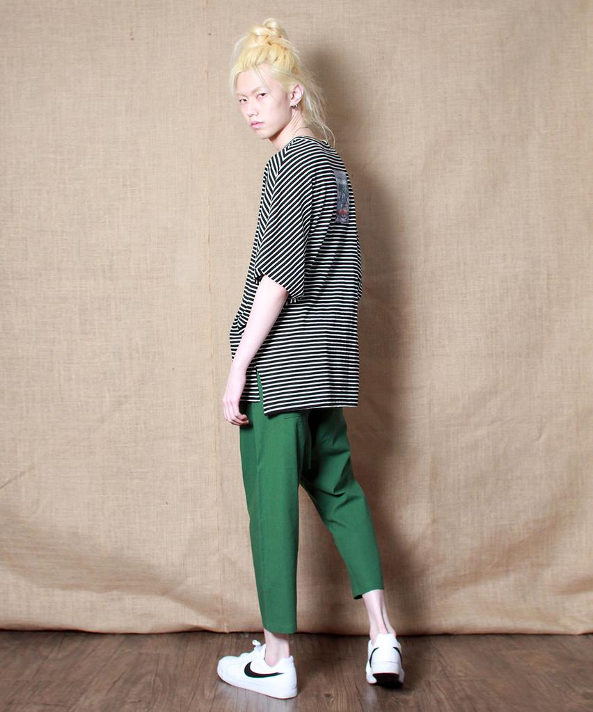 Deumakeu Unisex Linen Loose Baggy Fit Pants Khaki