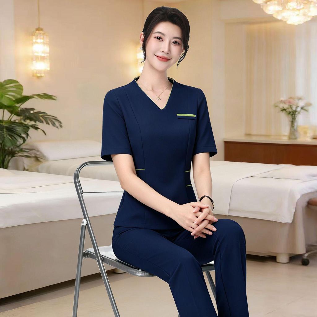 High-End Women's Beautician Work Uniform - Korean Spa & Medical Aesthetics Style