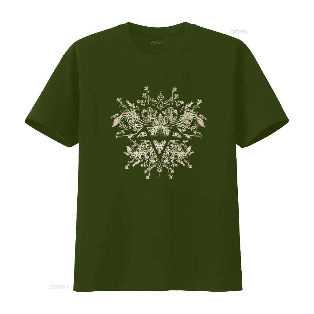 HIM Band Heartagram Schwarzes T-Shirt 100% Baumwolle Mode Oberteil Vintage Gewaschen Dehnbar Vielseitiges Oberteil Für den Alltag Streetwear