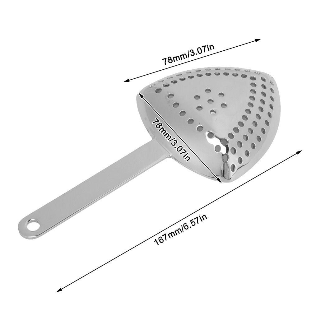 Anti Rust Ice Strainer 304 Stainless Steel Triangular Strainer Professional Cocktail Strainer  Bar