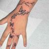 Minimalist Line Butterfly Vine Tattoo Sticker Waterproof And Long-Lasting Women'S Wrist Back Small Fresh Simulation Tattoo