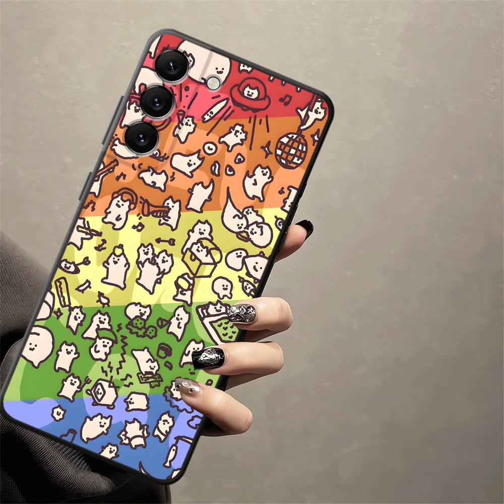 Case for Samsung Galaxy A55 A06 A23 A52 A36 A53 A17 A37 A05 A57 A15 A73 A51 A25 A16 Phone Cover A50 A12 A41 A13 A70 Cute Cat