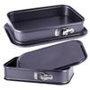 Non Stick Square Chiffon Cake Pan Carbon Steel Baking Mold with Removable Bottom, 40 X 28 X 8cm (FCM